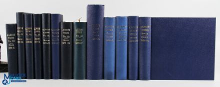 Collection of West Bromwich Albion complete seasons bound volumes 1970/71 to 1974/75 + 1976/77 to