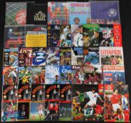 1993/94 Manchester Utd league homes (21) including Wimbledon team sheet, Charlton Athletic (FAC),