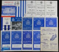 Collection of Kilmarnock home programmes 1949/50 Third Lanark (friendly) (heavy ph), 1955/56