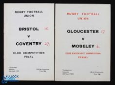 First RFU Club KO Finals Rugby Programmes (2): Sought-after first two seasons' finals, Gloucester