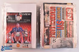 Manchester United Football Club Home & Away football programmes and tickets 1999-2000 - Homes -