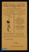 1949/50 Wrexham v Oldham Athletic Div. 3 (N) match programme, fold out type, 18 February 1950; good.