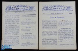 1954/55 Kilmarnock v Raith Rovers Scottish League Cup 14 August 1954 (programme no. 1) match