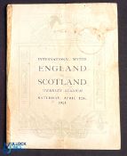1924 England v Scotland match programme at Wembley (the 1st international match at the Empire