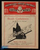 1947 Queensland v South Africa tour match programme at the Brisbane Cricket Ground 17 May 1947;