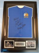 Manchester United Football Club 1968 European Cup Final shirt signed by five including Nobby Stiles,