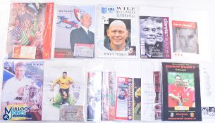 Manchester United Football Club Home and Away Testimonial and Benefit game programmes and