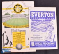 1947/48 Wolverhampton Wanderers v Everton FAC 4th round match programme 24 January 1948; plus FAC