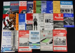 Selection of Manchester City away match programmes 1954/55 Sheffield Utd, Aston Villa, Luton Town (