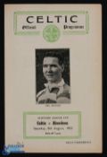 1953/54 Celtic v Aberdeen Scottish League Cup match programme 8 August 1953; fair/good. (1)