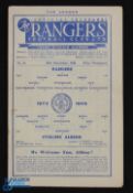 1949/50 Rangers v Stirling Albion Div. 'A' match programme dated 26 November 1949; single crease,