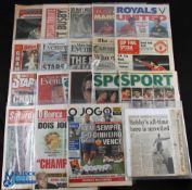 1970-1990 Manchester United Headlines & Back Page Newspapers / Articles a collection of #60 assorted