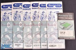 Collection of Manchester City home programmes 1953/54 Preston NE, Bolton Wanderers, Middlesbrough,