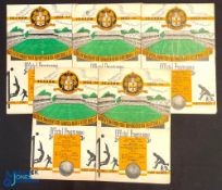 Selection of 1953/54 Wolverhampton Wanderers home reserves Central League programmes v Burnley, v