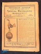 1946/47 at Tottenham Hotspur; Arsenal v Chelsea FAC 3rd round 2nd replay match programme; 4 pager