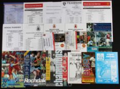 Manchester Utd in the Lancashire Cup programmes 1993/94 Bury (A), Wigan Athletic (A), Preston NE (