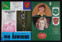 France in S Africa Rugby Programmes (2): The tests, both at Pretoria, from the Tricolores' treks