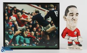 Rupert Moon Grogg & Framed Action Rugby Photo (2): Fine 9.5