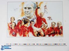 Alan Ball Signed 1966 England World Cup Winners Football Heritage Print Saturday July 30th 1966, a