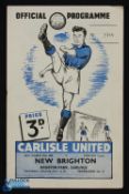 1949/50 Carlisle Utd v New Brighton Div. 3 (N) match programme 25 March 1950; slight crease, o/