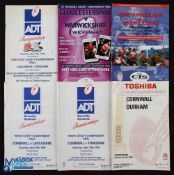 1989-1996 Rugby Programmes, County Championship Finals (6): Cornwall v Durham 1989, Yorkshire 1991 &