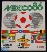 1986 Mexico Panini World Cup sticker album complete collection; fair condition. (1)