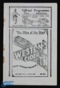1950/51 Hereford Utd v Shrewsbury Town (Herefordshire Snr. Cup Final) programme 10 May 1951;