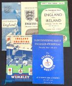 Selection of England international home match programmes 1949 Ireland (Man City), 1950 Yugoslavia (