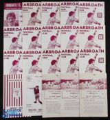 Selection of Arbroath home programmes 1969/70 Alloa Athletic, 1970/71 East Fife, Albion Rovers,