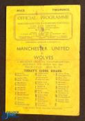 1946/47 Wolverhampton Wanderers v Manchester Utd. Div. 1 match programme 30 November 1946, 4
