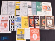 Selection of non-league football programmes 1937/38 Wimbledon v Dulwich Hamlet (score 1-9) (creases,