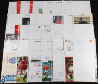 Collection of Manchester United player autographs dating from 1950s onwards including the 
