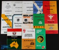 1981 Australia in the UK Rugby Programmes (13): v Oxford Univ, Glasgow, Lancashire, N & Midlands