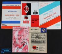 1968/69 Manchester Utd aways Hamburger SV (31 July friendly), Waterford (EC), AC Milan (EC s/f) (