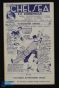 1946/47 Chelsea v Manchester Utd Div. 1 match programme 4 September 1946, game no. 2 at Stamford