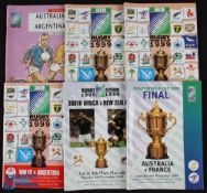 1991 & 1999 RWC Rugby Programmes (6): 1999 Final, France v Australia, 3/4 playoff, NZ v SA, Pool,
