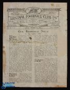 Pre-War 1923/1924 Arsenal v West Ham Utd Div. 1 match programme 10 September C21921923; matching