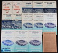 Collection of the annual Inter-Varsity soccer match programmes Oxford University v Cambridge