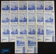 1956/57 Huddersfield Town Football Home Programme Collection all home programmes with a selection of
