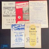 Selection of Accrington Stanley away match programmes 1952/53 Mansfield Town, 1952/53 Southport,