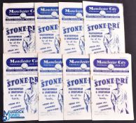 Collection of Manchester City home programmes 1951/52 Bolton Wanderers, 1952/53 Luton Town (FAC),