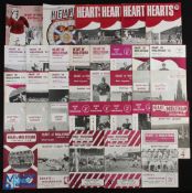 Collection of Hearts home programmes 1954/55 Clyde, 1958/59 Djurgardens (friendly), 1959/60