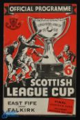 1947 Scottish League Cup Final match programme East Fife v Falkirk 25 October 1947 at Hampden