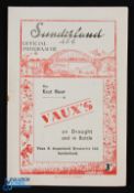 1948/49 Sunderland v Manchester City Div. 1 match programme 23 October 1948 at Roker Park, neat team