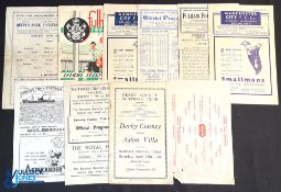 Collection of 1940s football programmes 1945/46 Manchester Utd v Bradford PA (corner damage, small