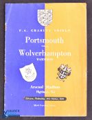 1949 Charity Shield match programme at Arsenal; Portsmouth v Wolverhampton Wanderers 19 October
