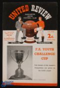 1954/55 FAYC Final Manchester Utd v West Bromwich Albion youth 27 April 1955, at Old Trafford, match