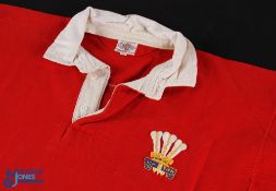1960s No.6 Wales Matchworn Rugby Jersey: Worn by either Robin Davies, Alun Pask, or John Mantle,