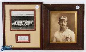 Mid-1920s Framed Vintage Rugby Images (2): Lovely duo: Original hand-finished portrait, 19
