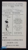 1950/51 Wrexham v Shrewsbury Town Div. 3 (N) match programme 30 August 1950; fair. (1)